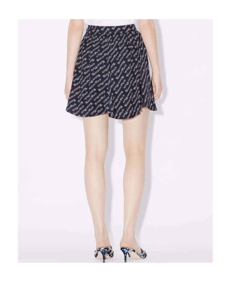 Allover Logo Printed Mini Skirt