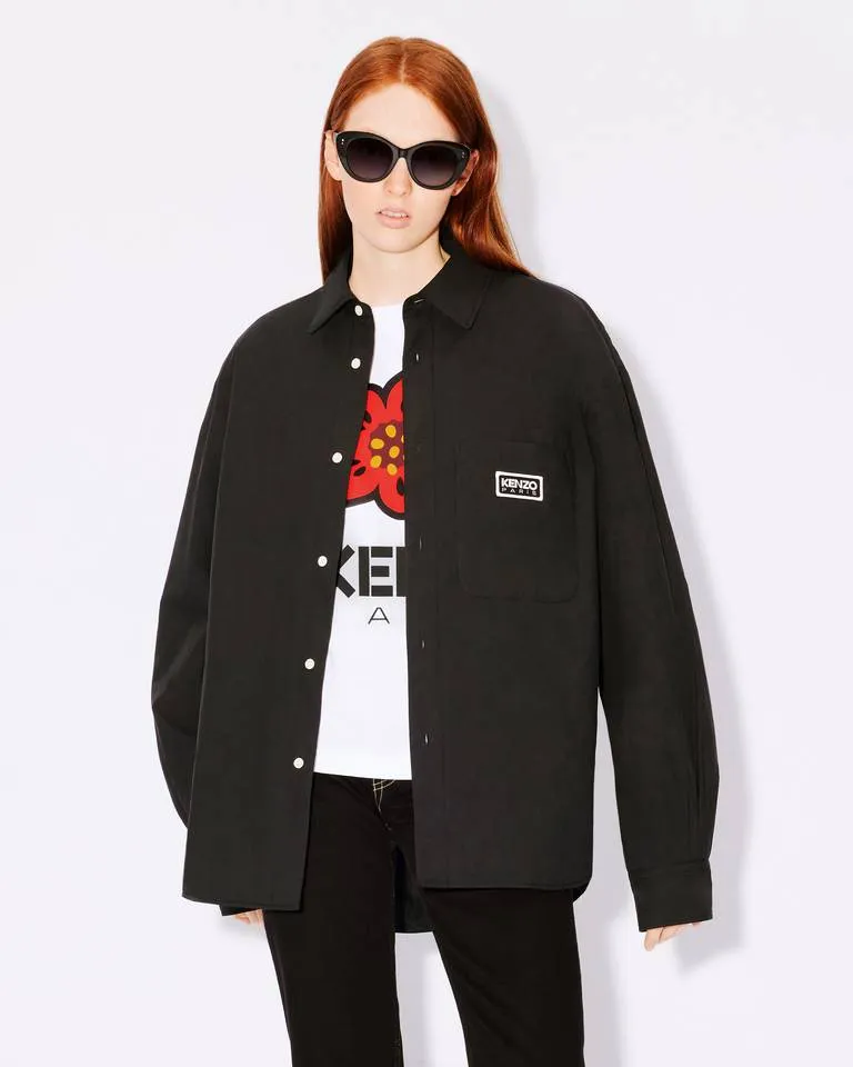 Logo Patch Buttoned Padded Shirt
