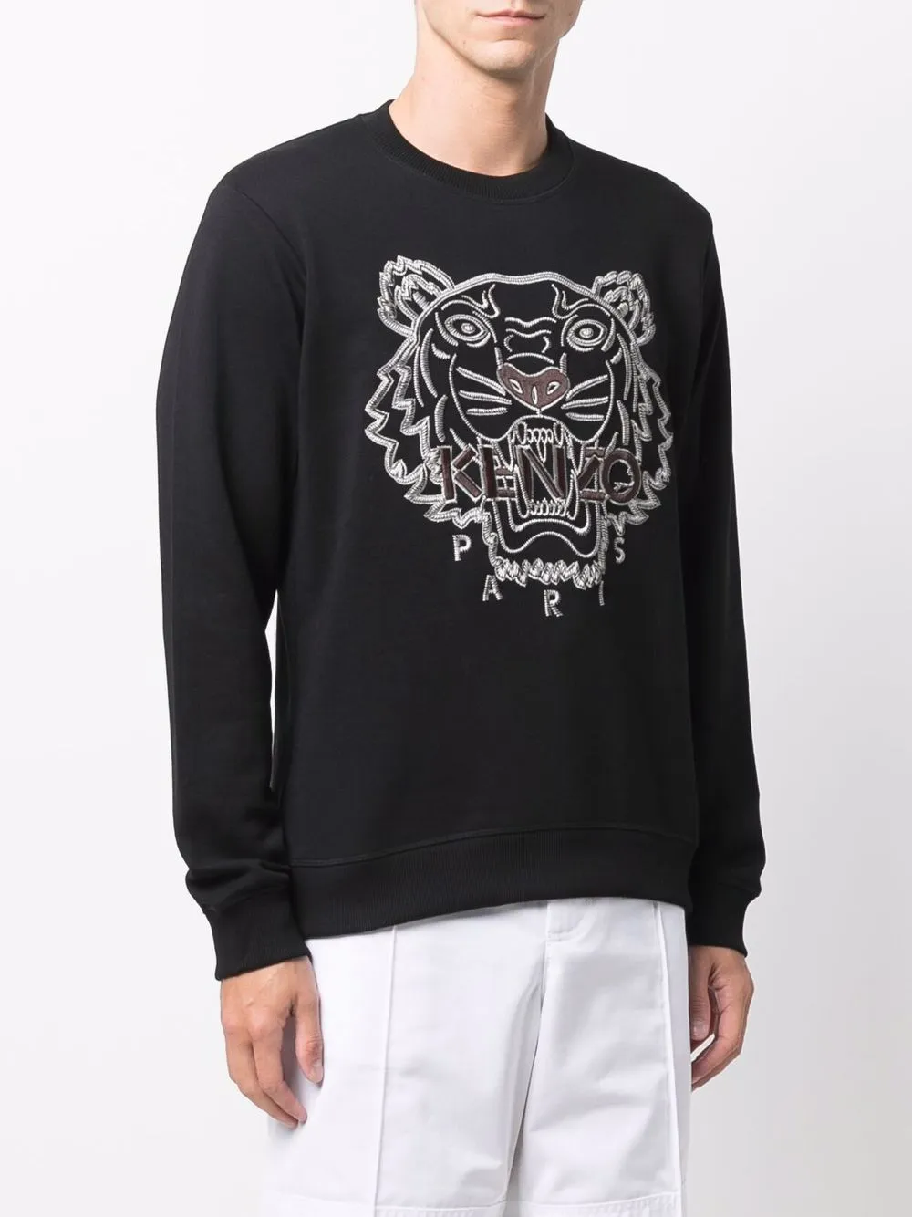 Embroidered-Tiger Sweatshirt