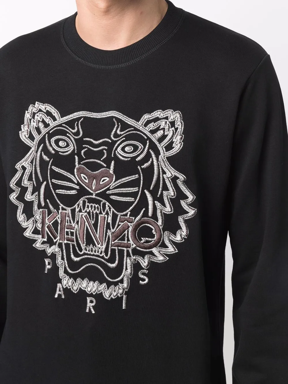 Embroidered-Tiger Sweatshirt