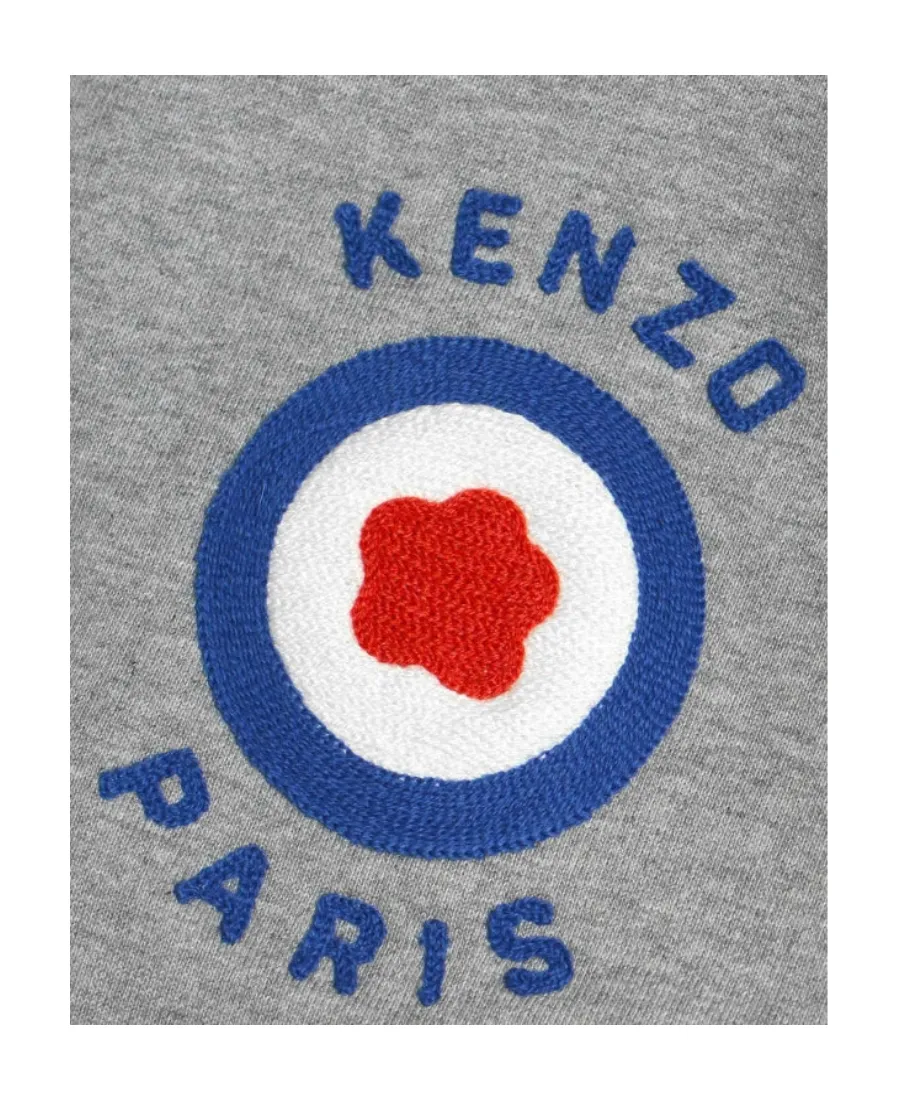 Target Logo-Embroidered Zipped Hoodie