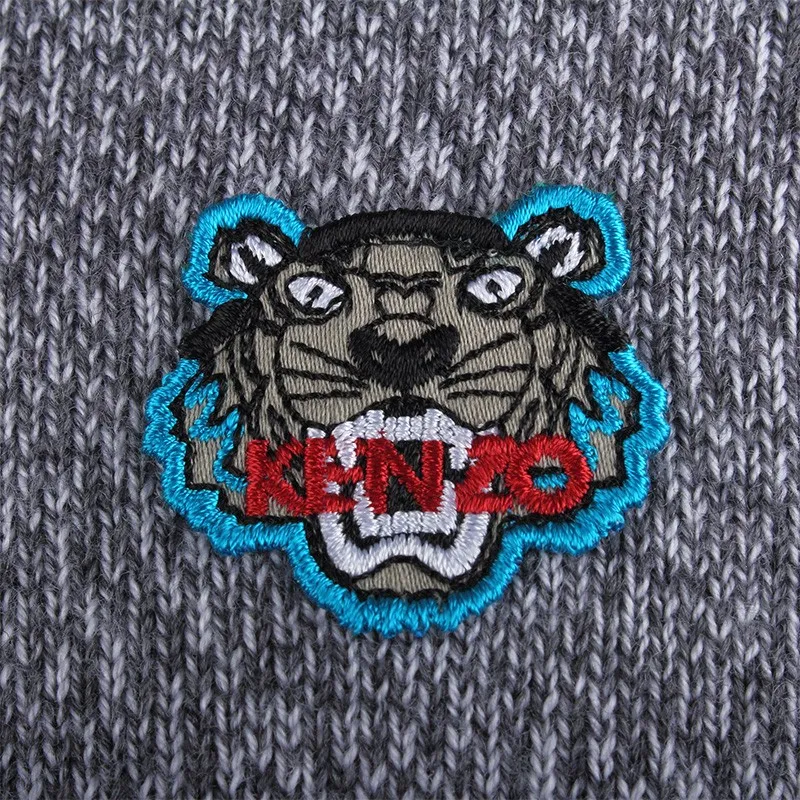 Tiger Head Embroidered Cardigan