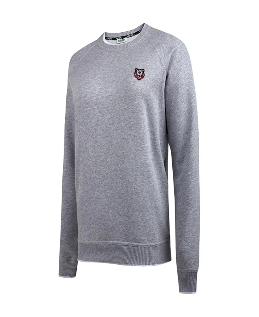 Tiger Head Embroidery Knitted Pullover