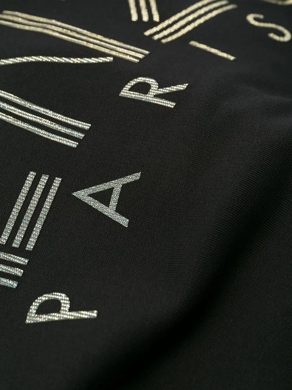 Rear Logo Print Zipped Hoodie