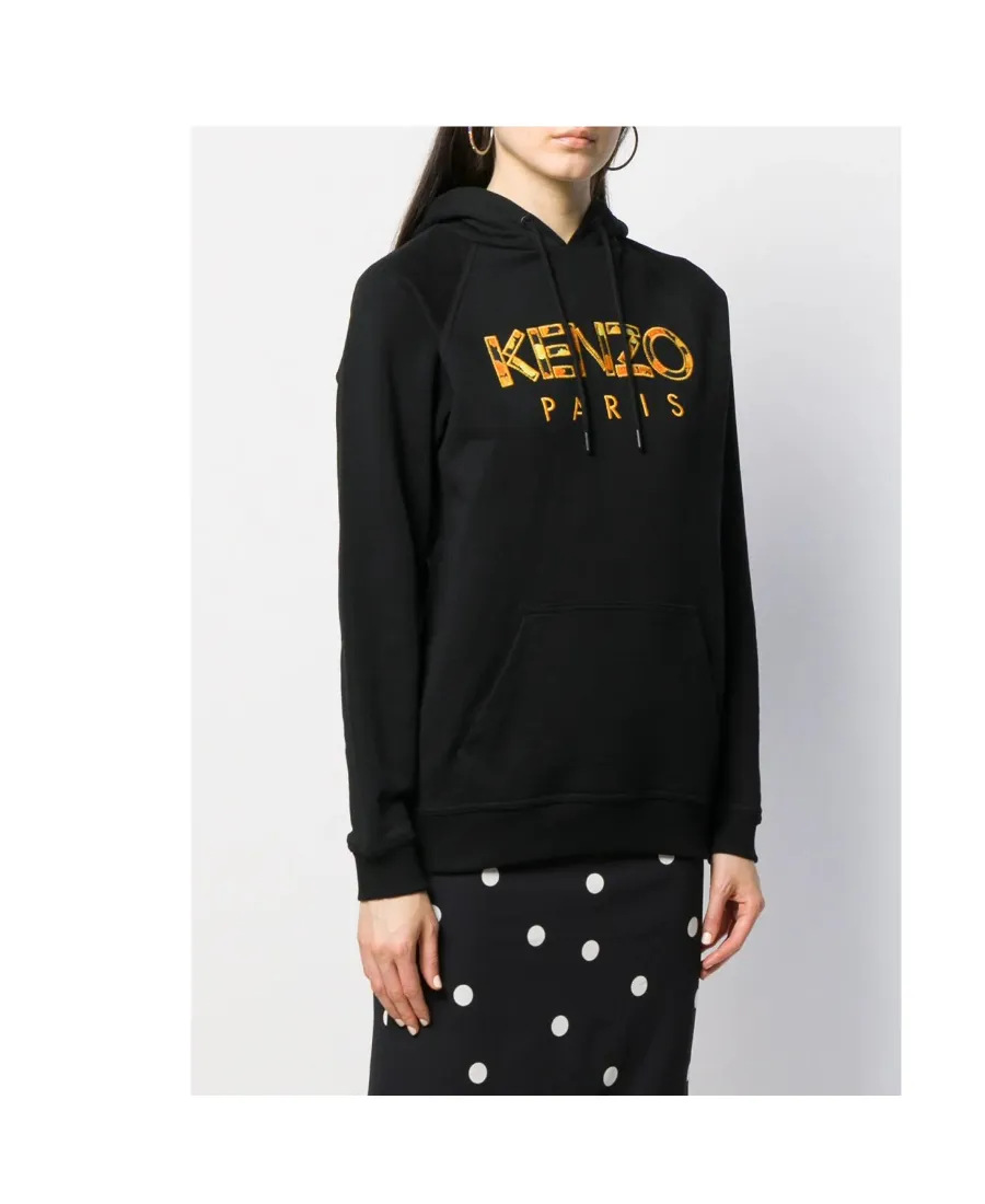 Logo Embroidered Hooded Sweater