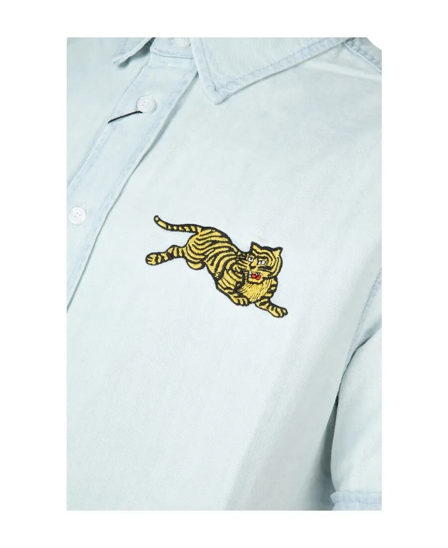 Tiger Embroidered Patch Shirt