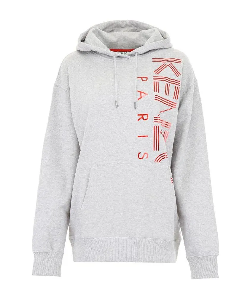 Letter Logo Printed Hooded Sweater
