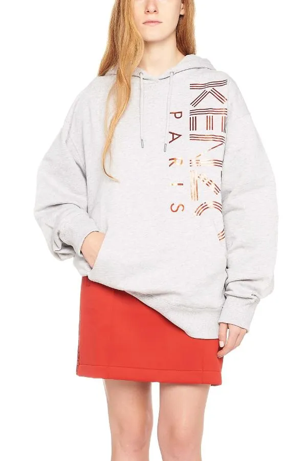Letter Logo Printed Hooded Sweater