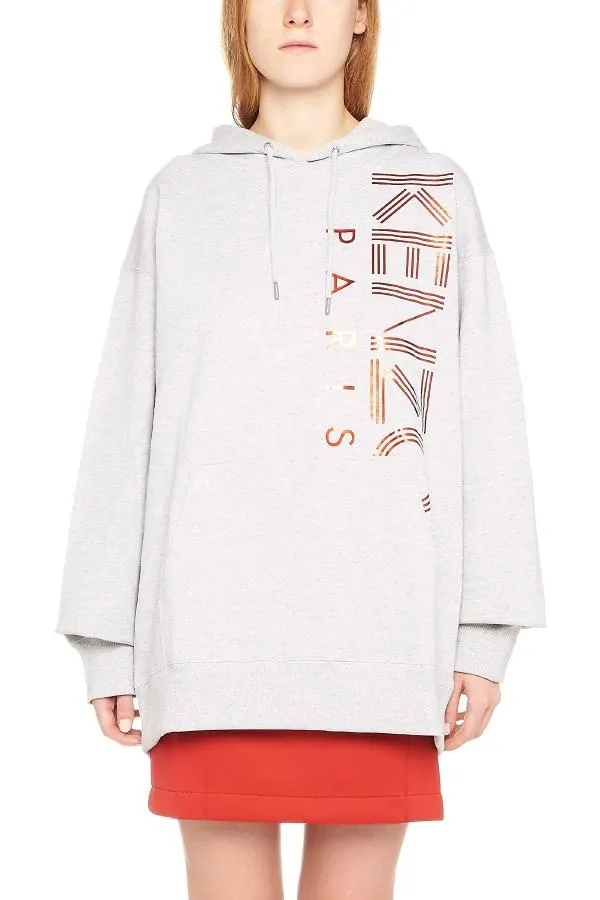 Letter Logo Printed Hooded Sweater