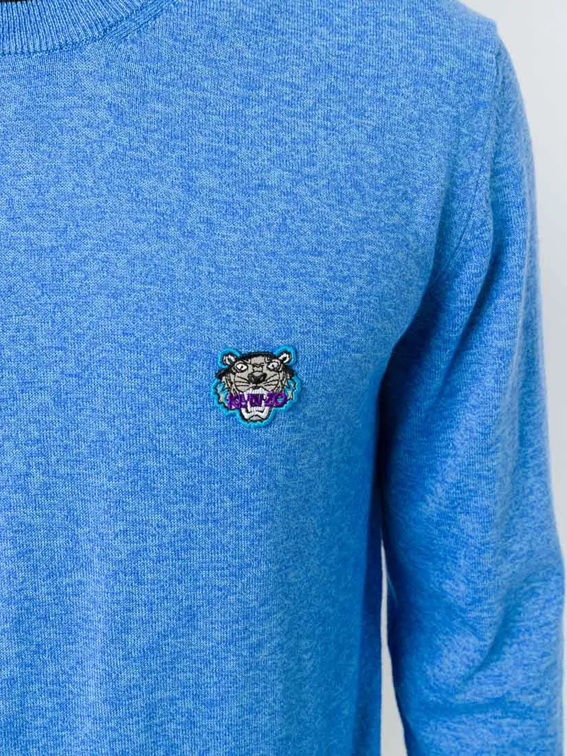 Tiger Embroidered Patch Pullover