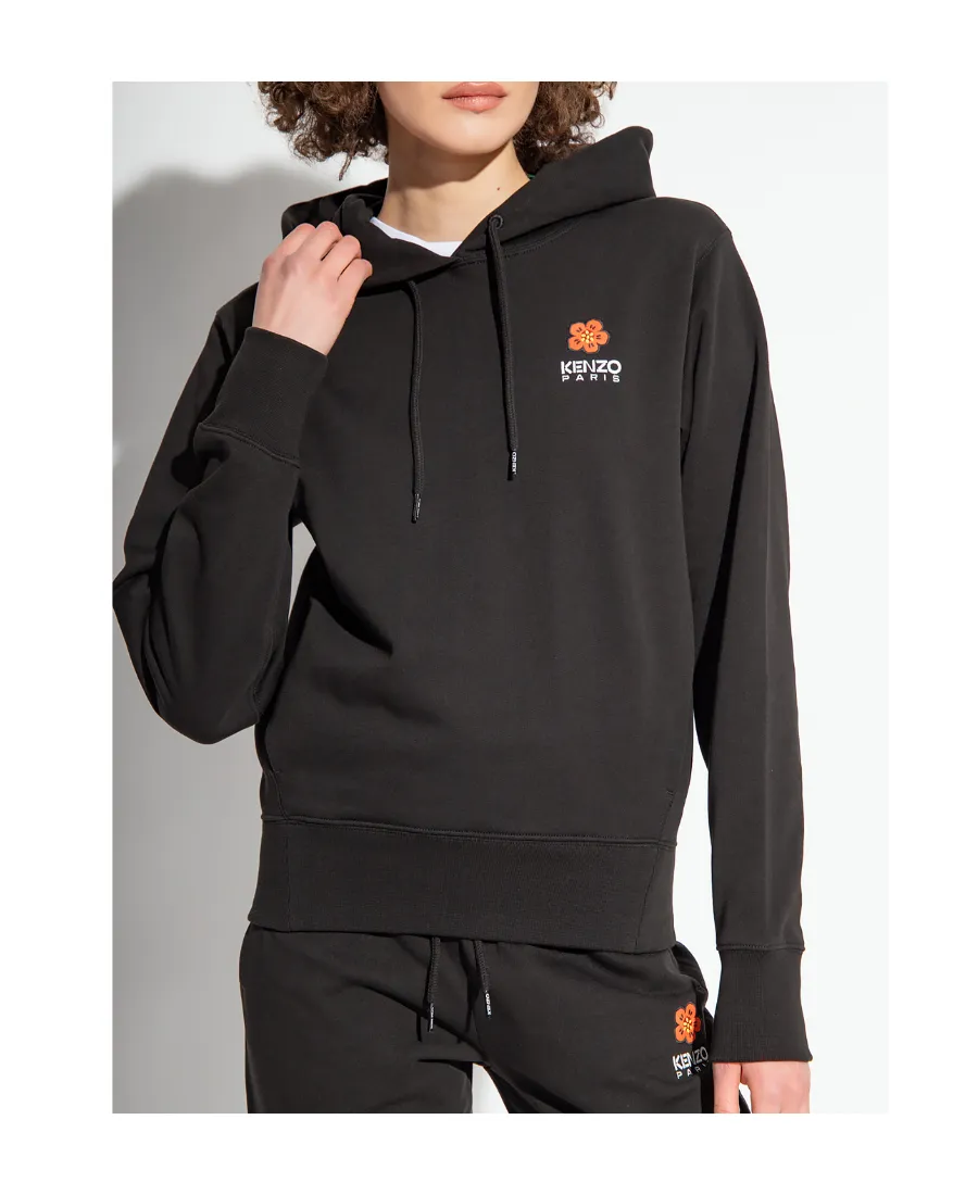 Boke Flower Motif Hoodie