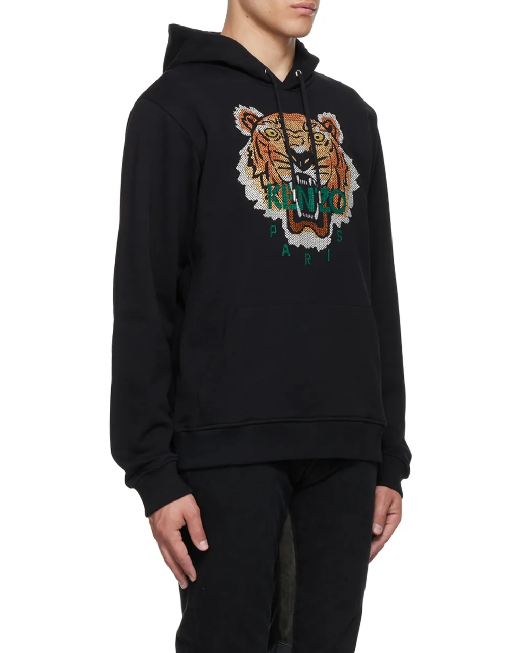 Cross Stitch Tiger Logo Hoodie