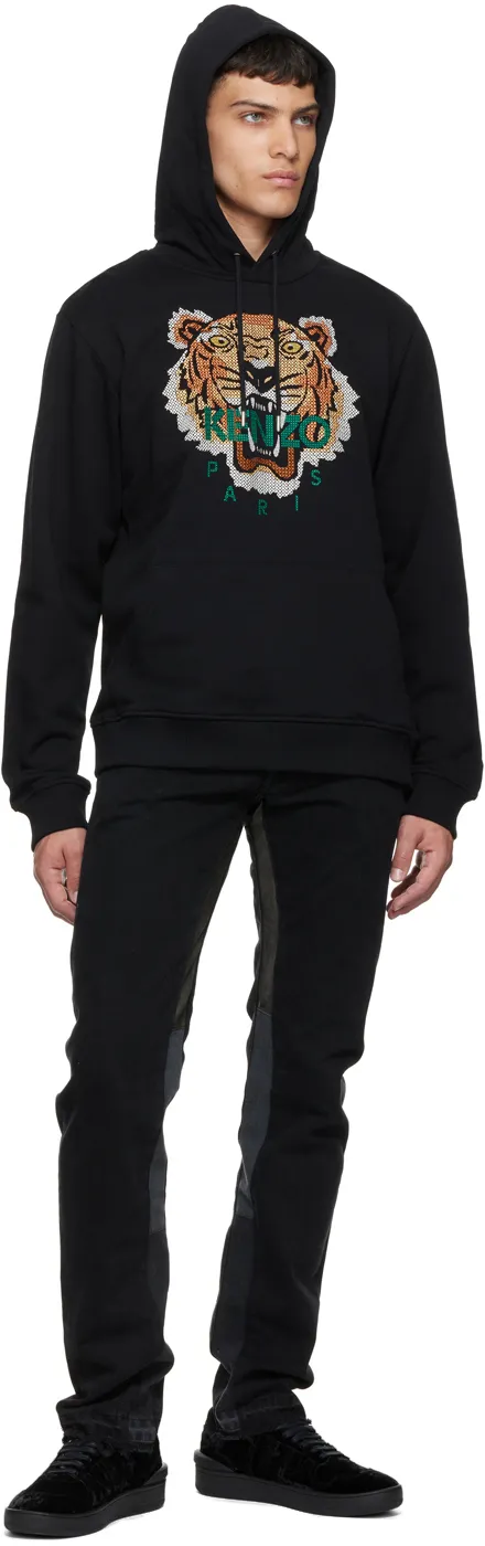Cross Stitch Tiger Logo Hoodie