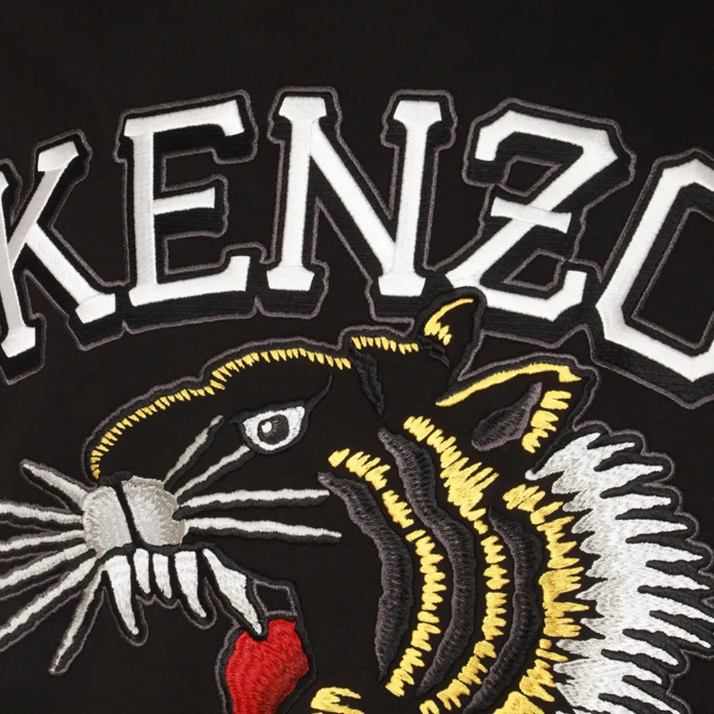 Tiger Embroidered Crewneck T-Shirt