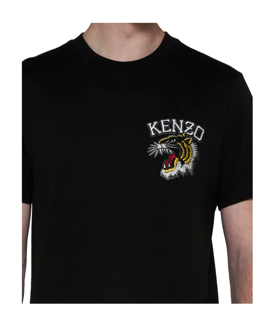 Tiger Embroidered Crewneck T-Shirt