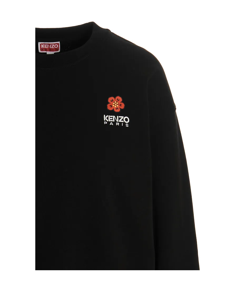 Boke Flower Logo Embroidered Crewneck Sweatshirt