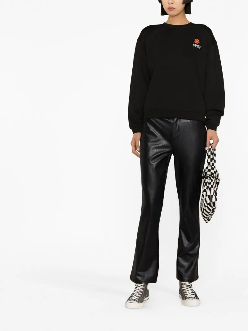 Boke Flower Logo Embroidered Crewneck Sweatshirt
