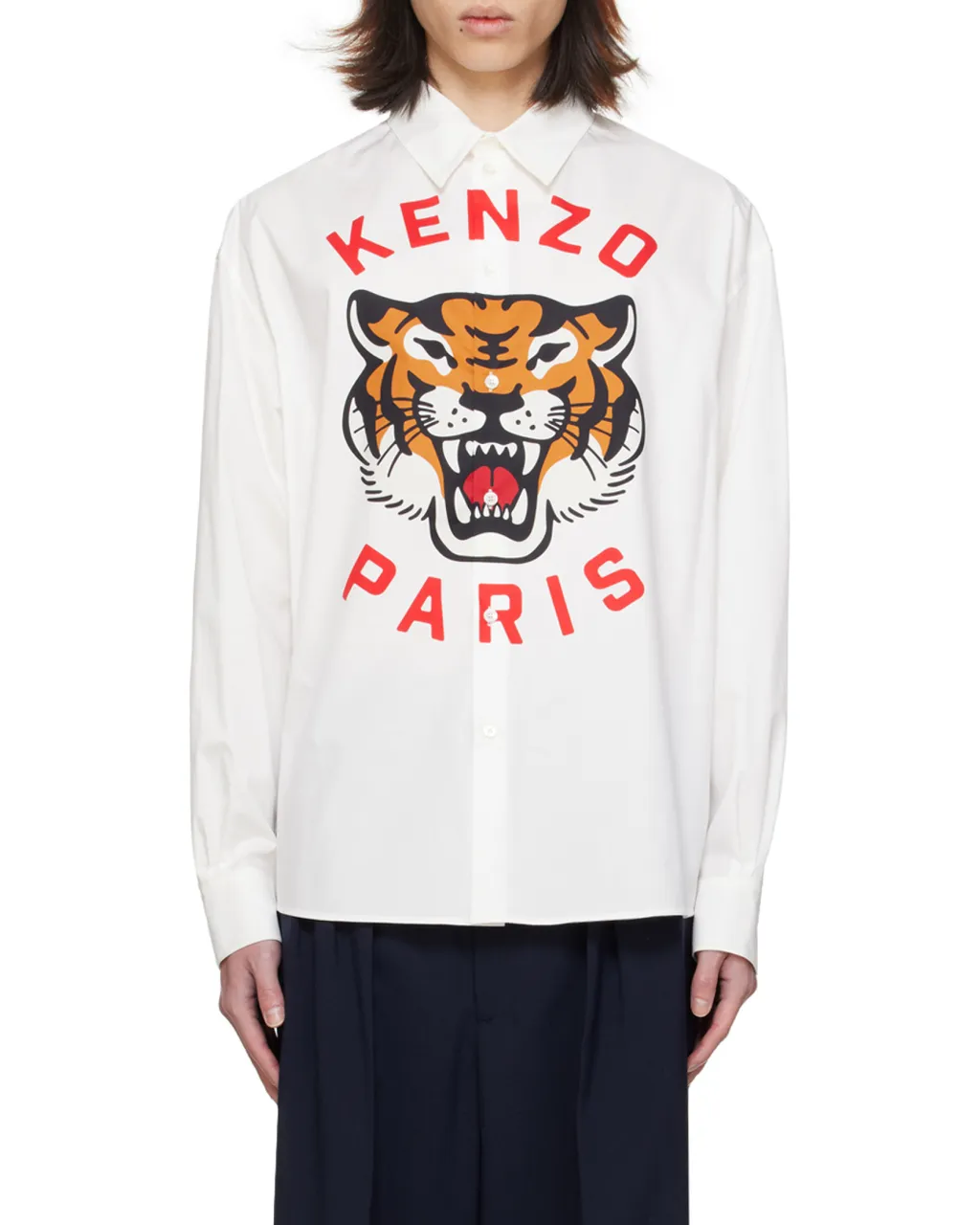 Logo Tiger Printed Buttoned Shirt