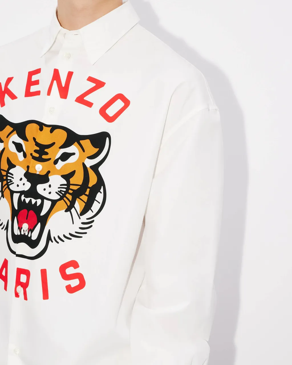 Logo Tiger Printed Buttoned Shirt