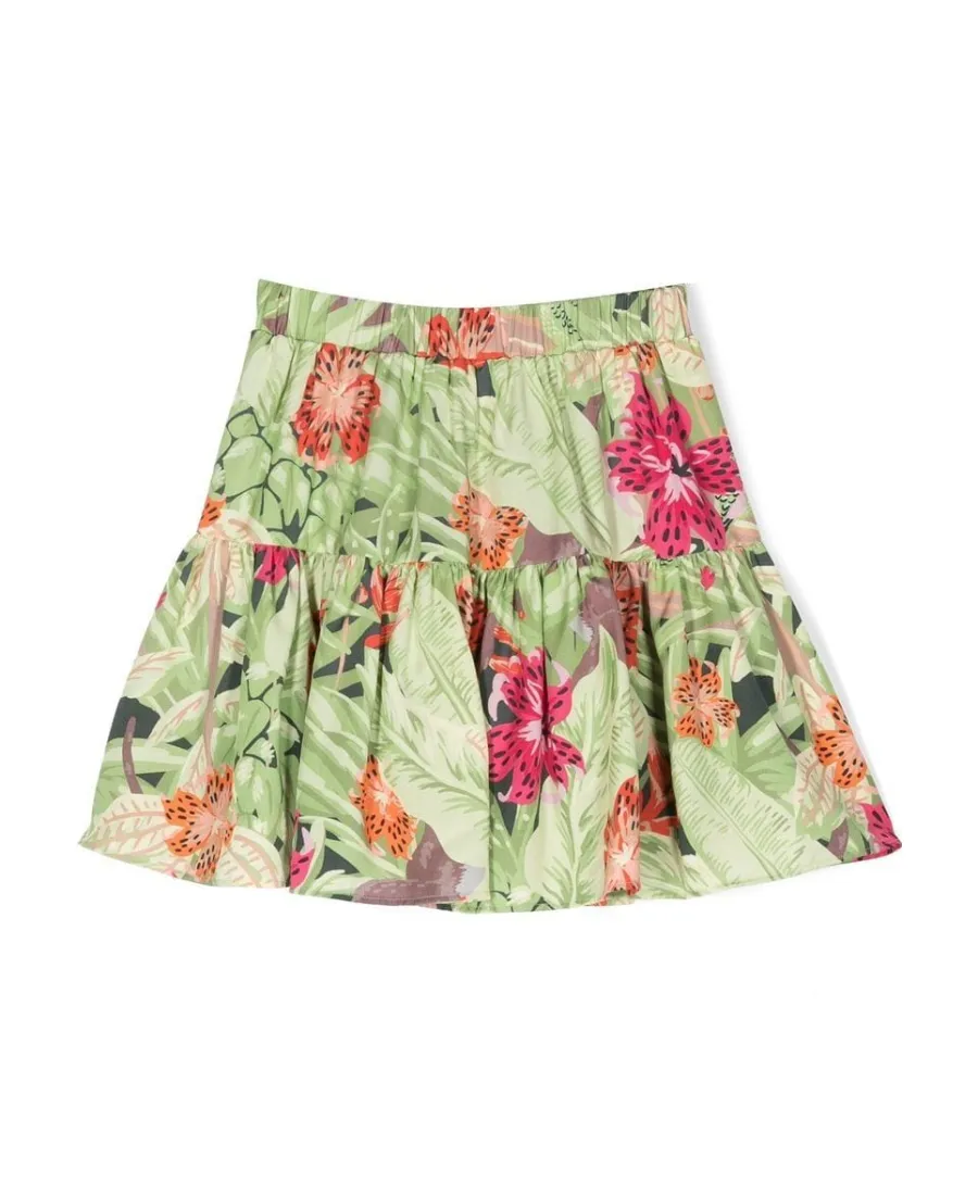 Floral Printed High Waist Skirt