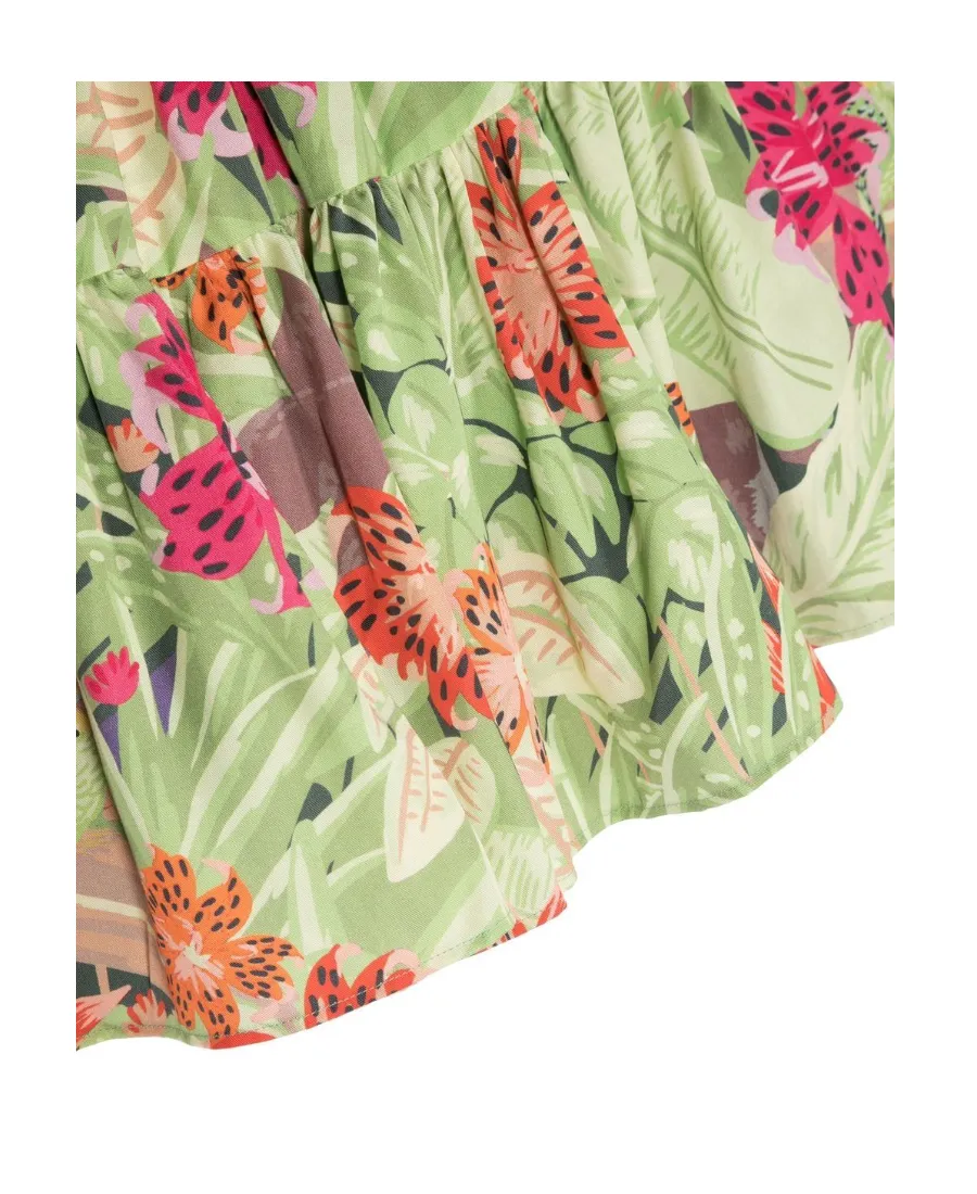 Floral Printed High Waist Skirt