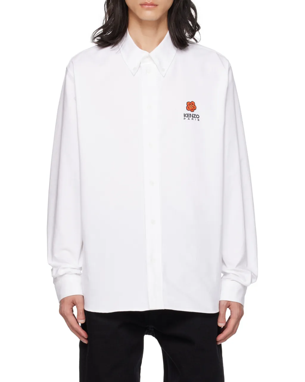 Boke Flower Logo Embroidered Buttoned Shirt