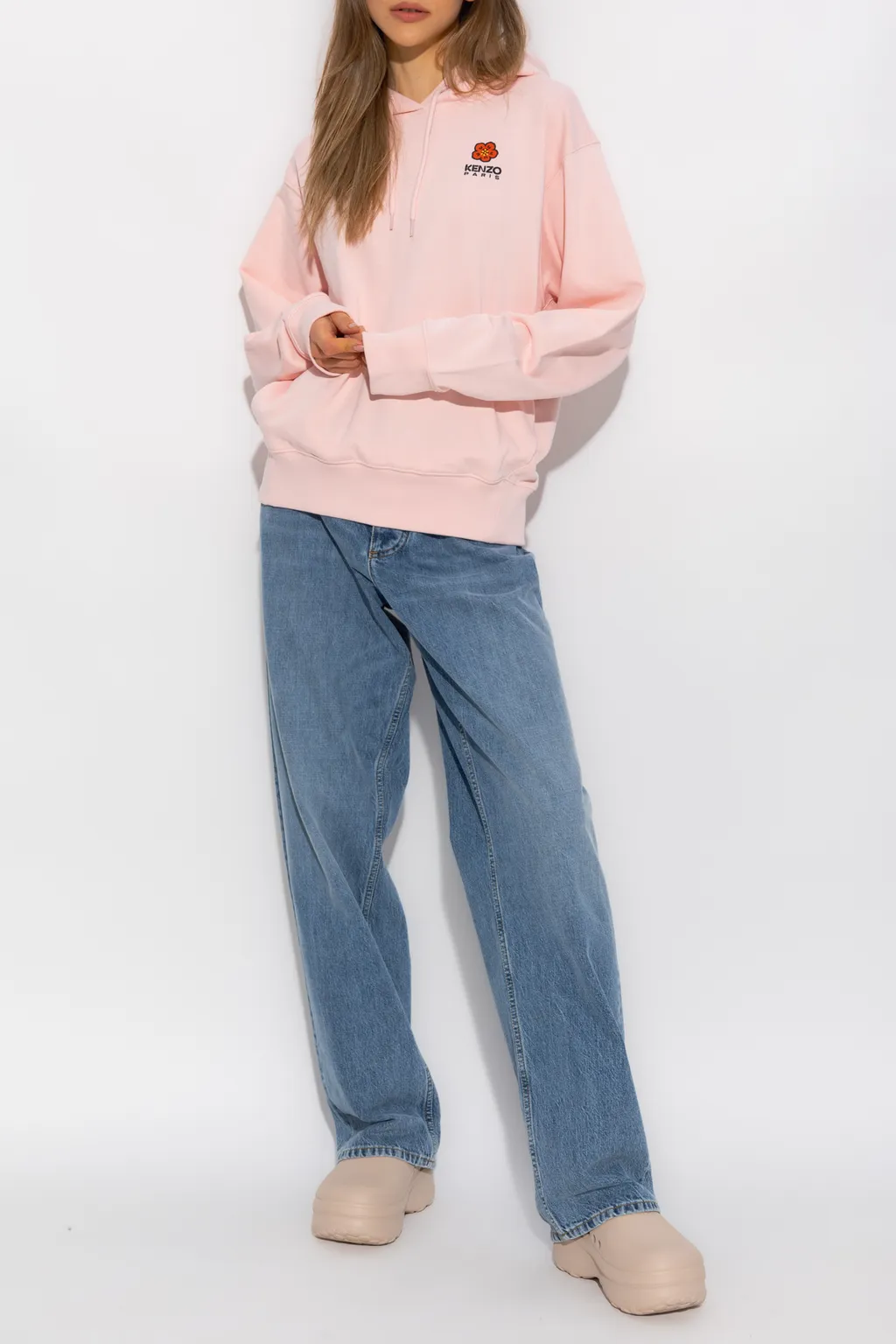 Boke Flower Motif Hoodie