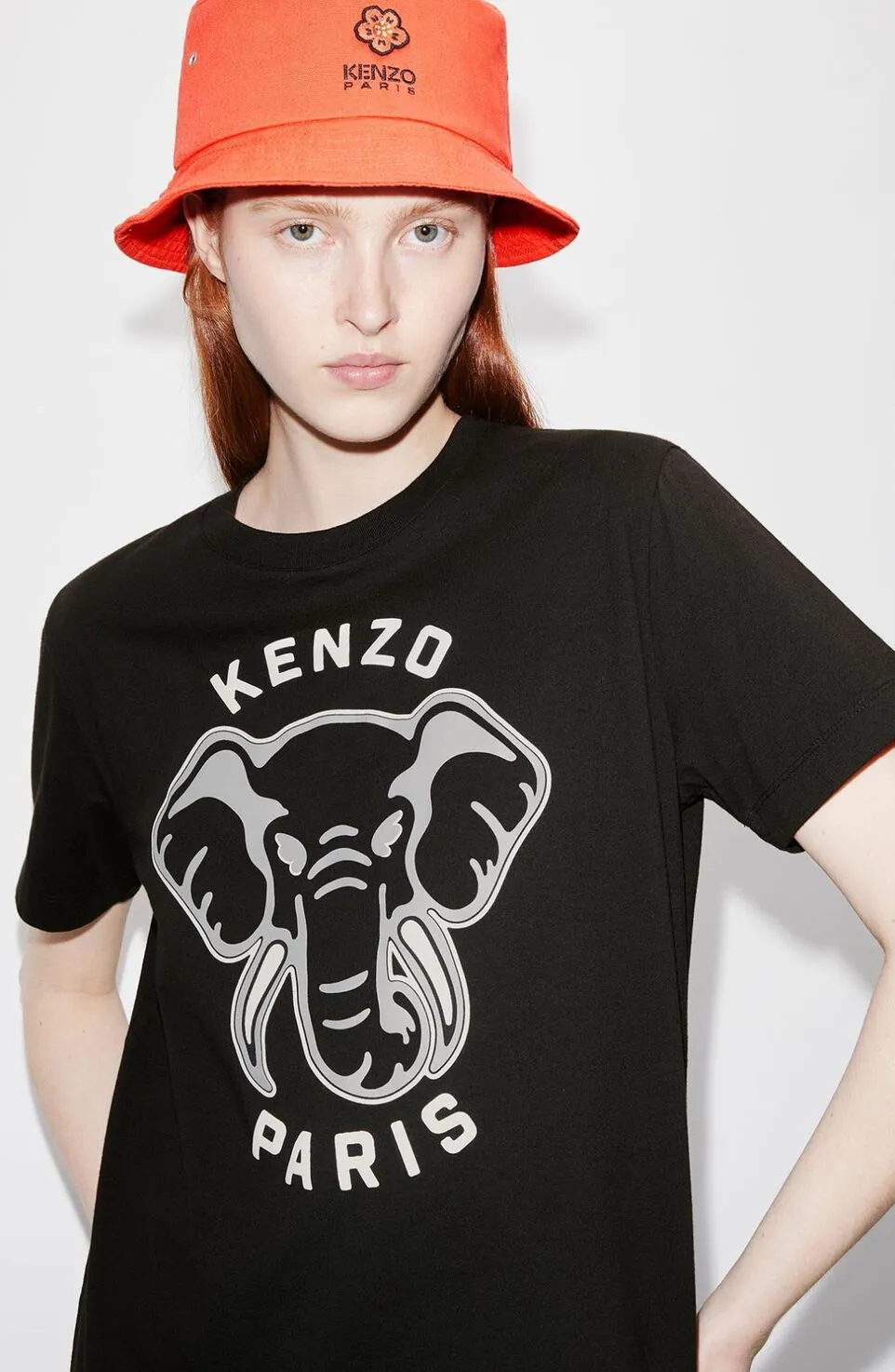 Loose-Fit Varsity Jungle Elephant T-Shirt