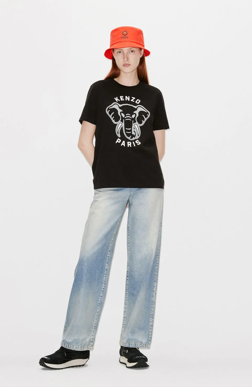 Loose-Fit Varsity Jungle Elephant T-Shirt