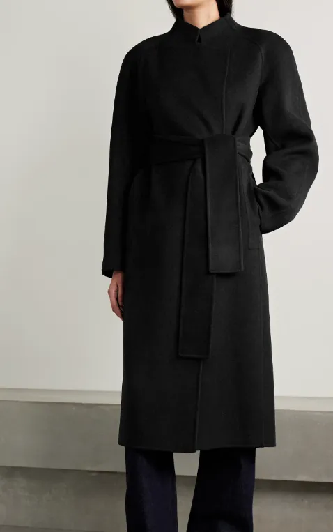 Single-Breasted Belted Coat