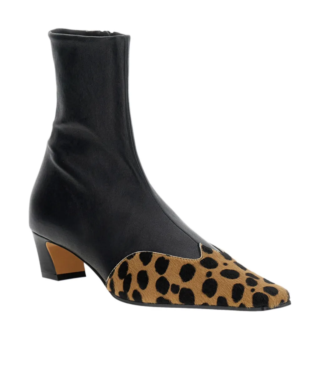 Nevada Hyena-Print Square Toe Boots
