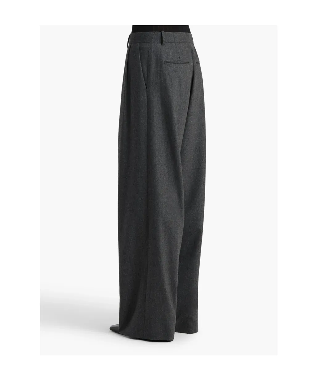 Pleated Straight-Leg Trousers