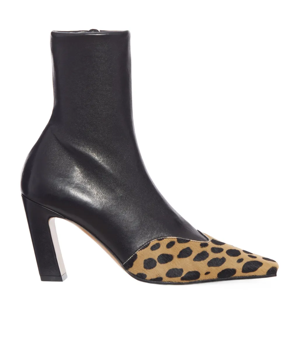 Nevada Leopard Printed Ankle Boots