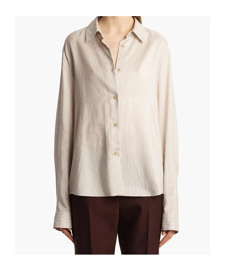 Stripe-Pattern Long-Sleeve Shirt