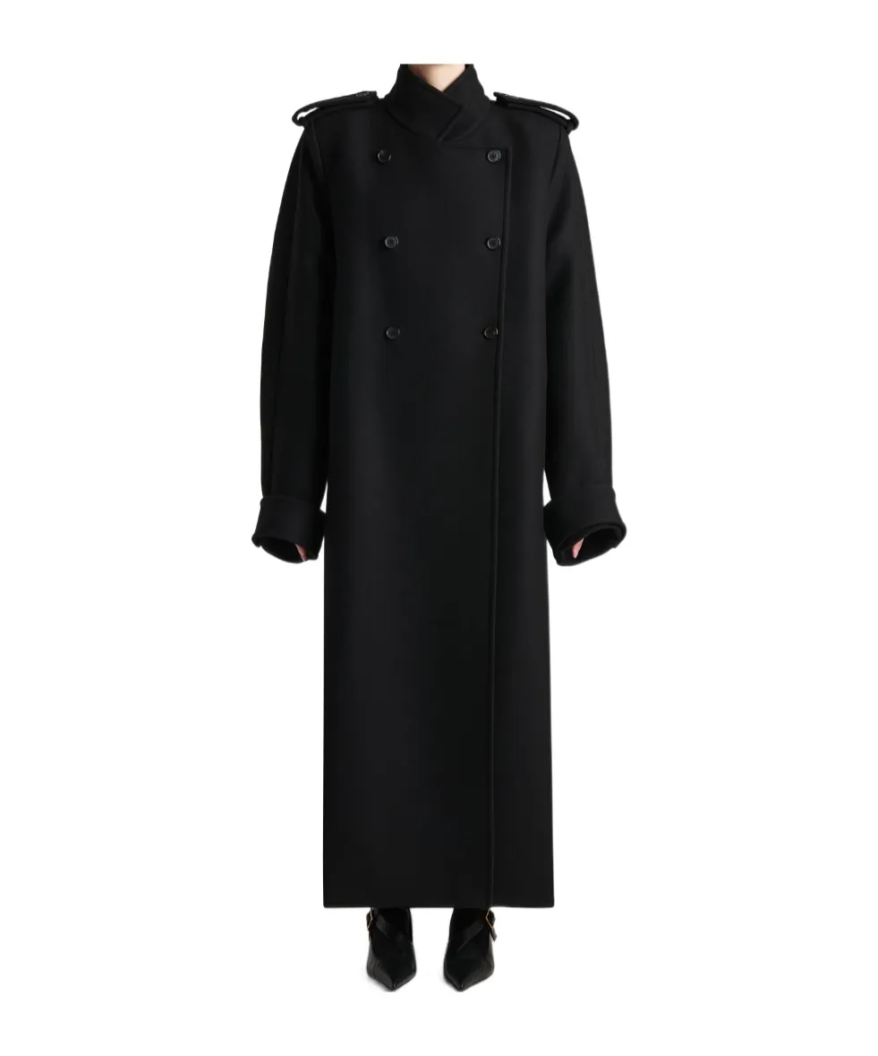 Double-Breasted Long Sleeved Coat
