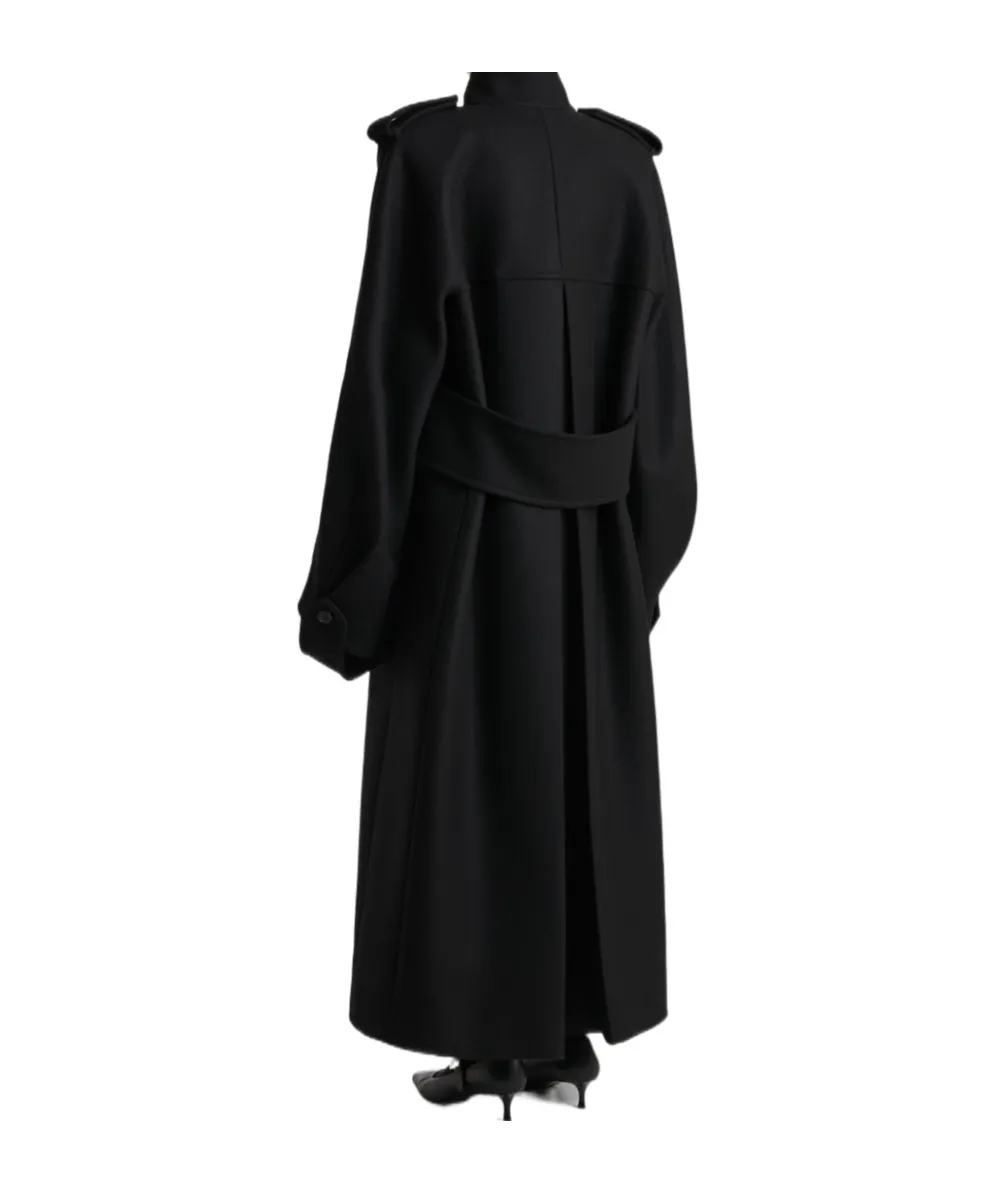 Double-Breasted Long Sleeved Coat