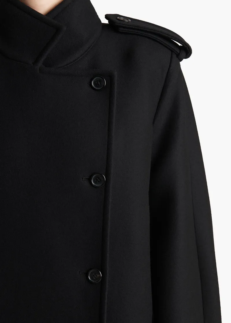 Double-Breasted Long Sleeved Coat