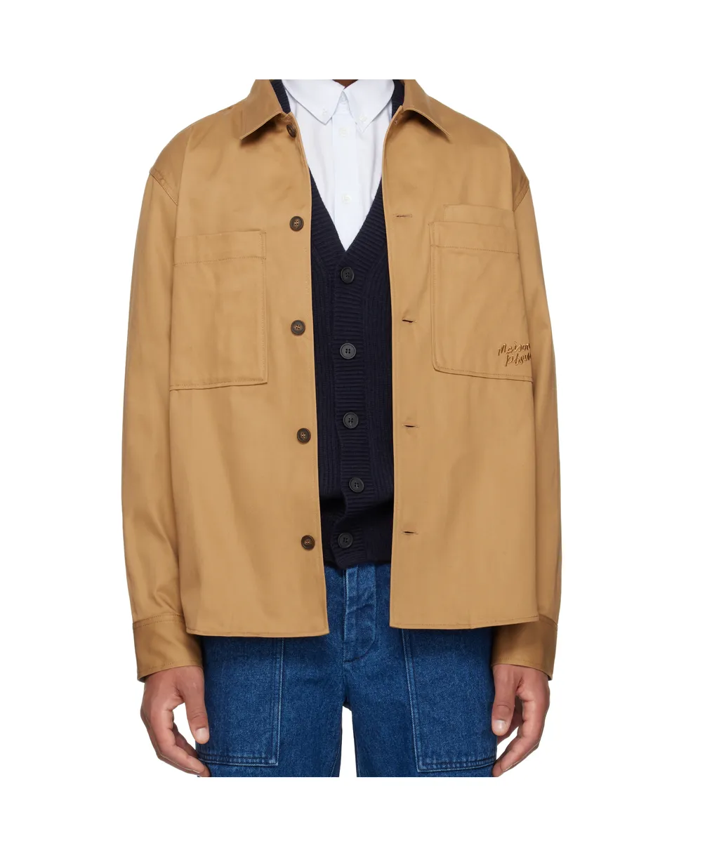 Logo Embroidered Buttoned Overshirt