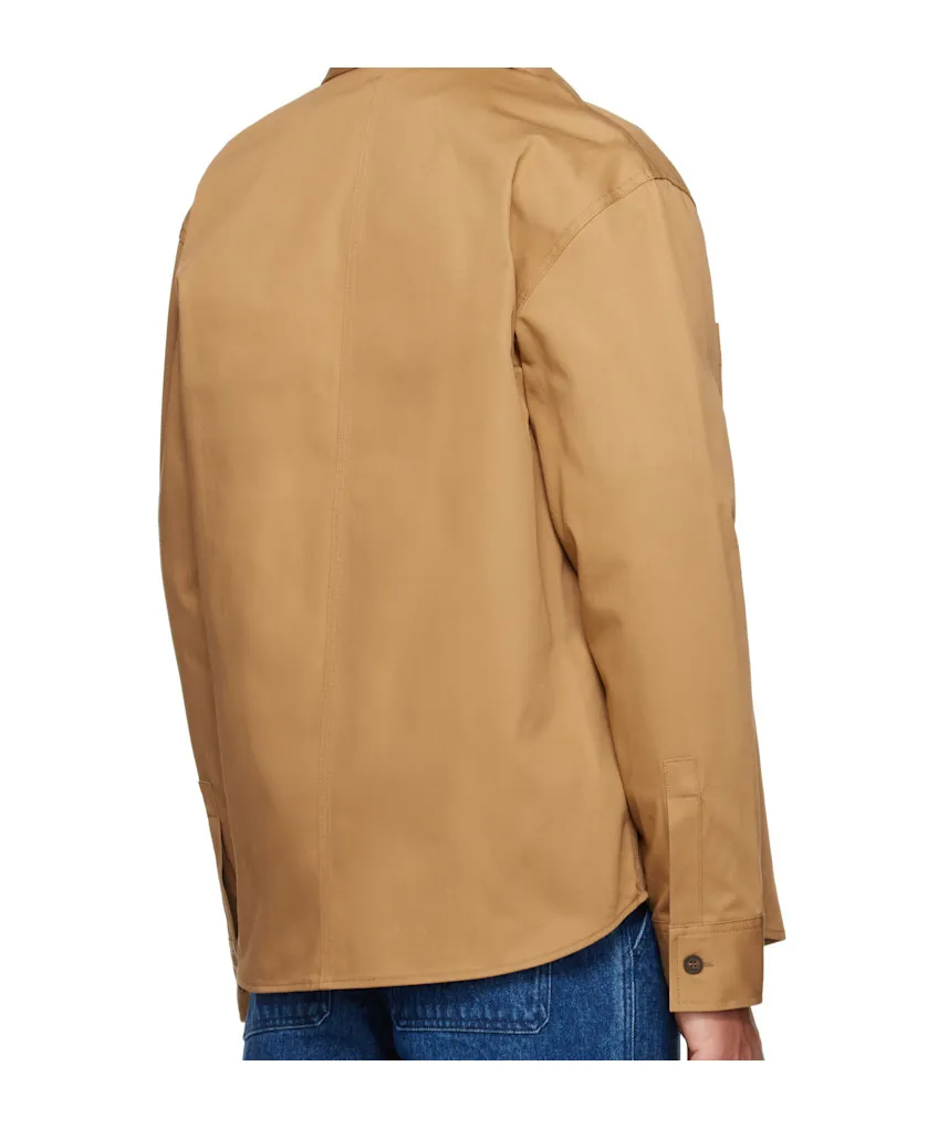 Logo Embroidered Buttoned Overshirt