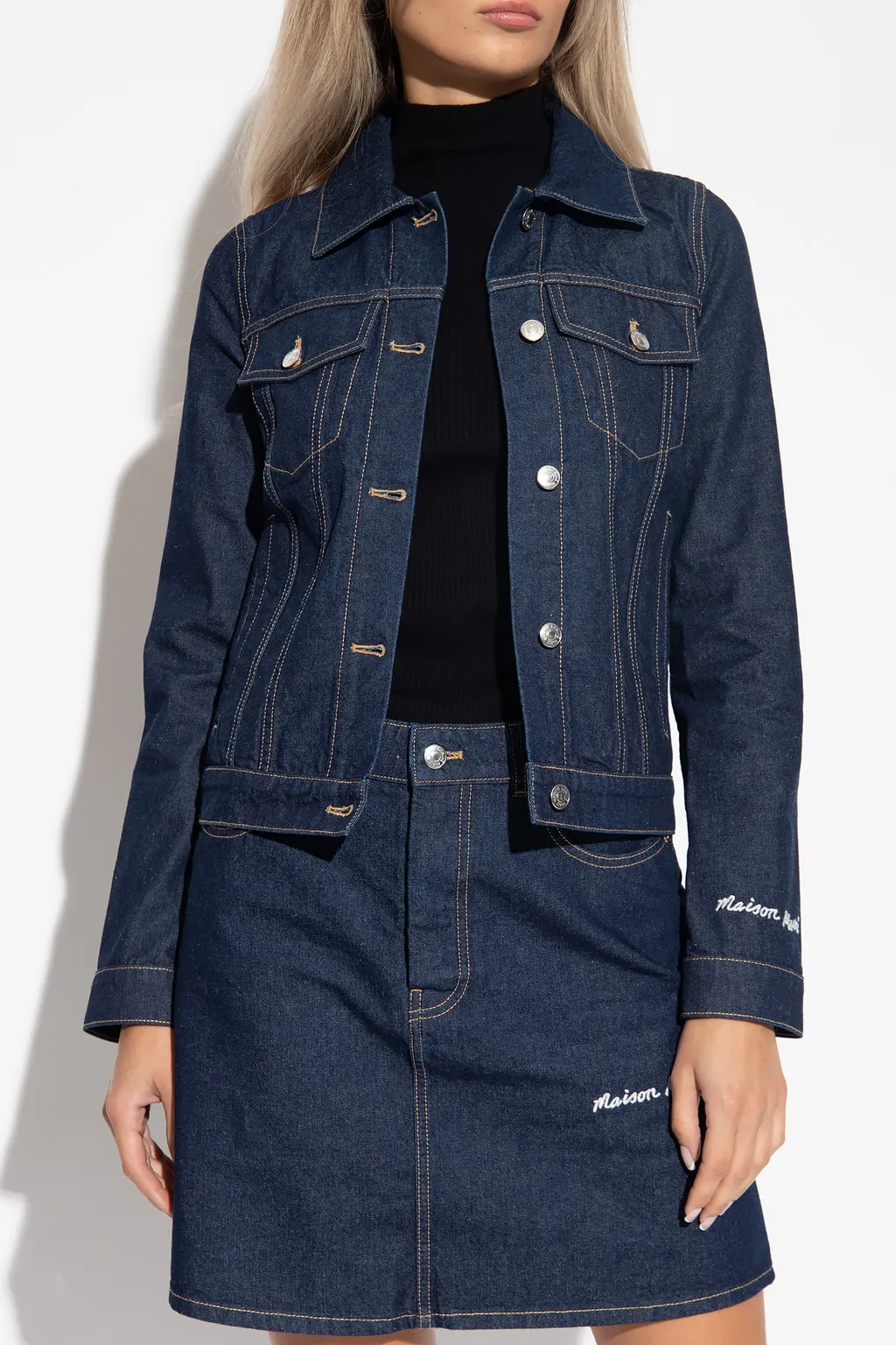 Logo-Embroidered Denim Jacket