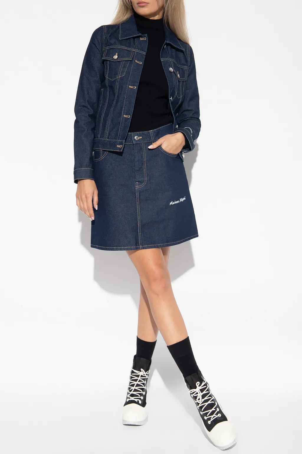 Logo-Embroidered Denim Jacket