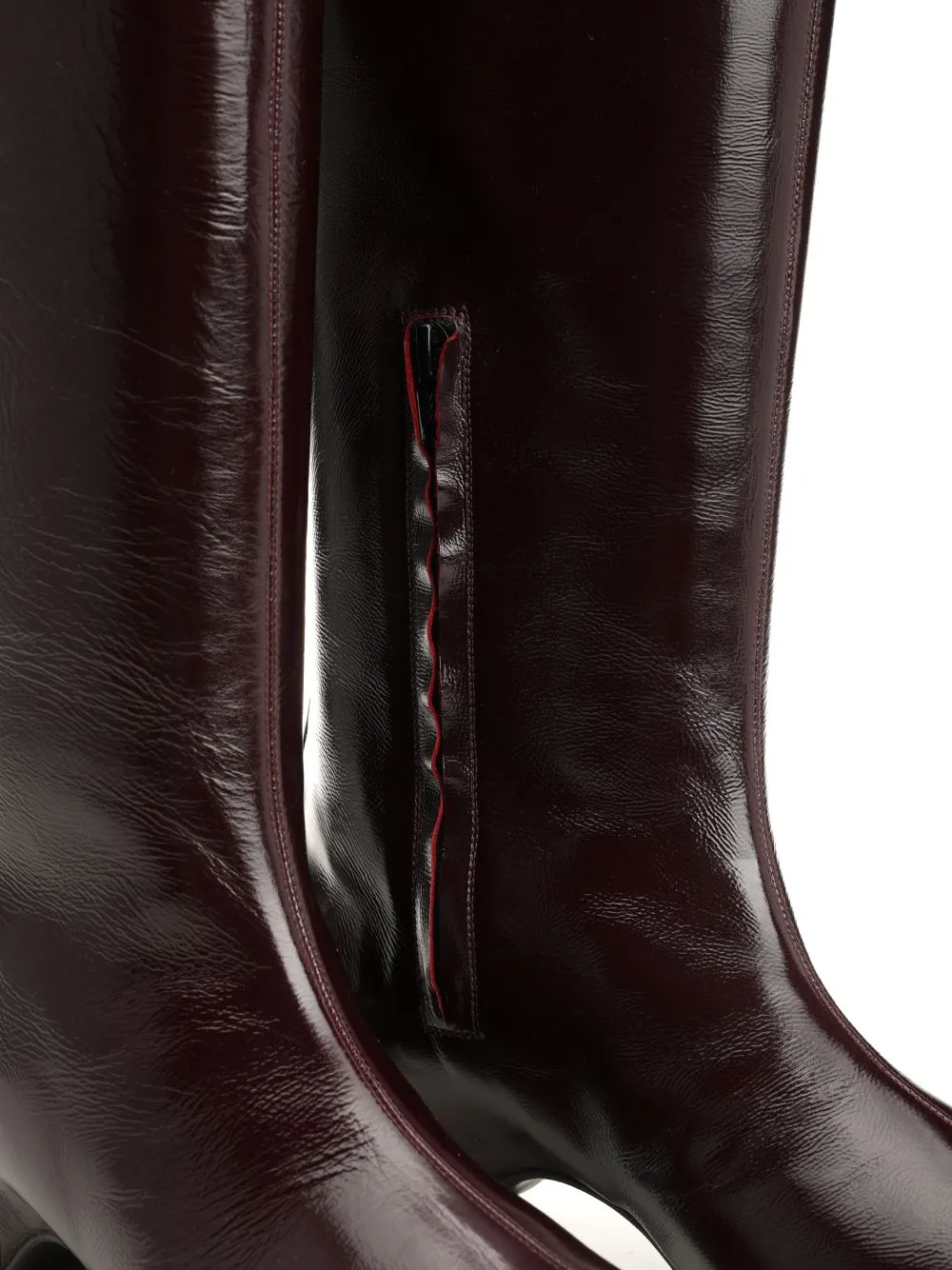 40Mm Pointed-Toe Patent Leather Boots
