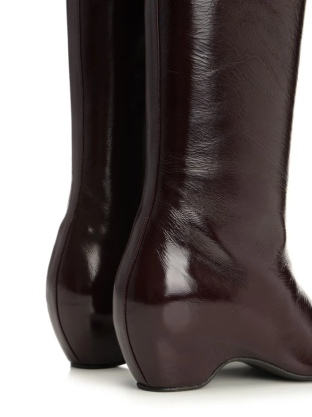 40Mm Pointed-Toe Patent Leather Boots