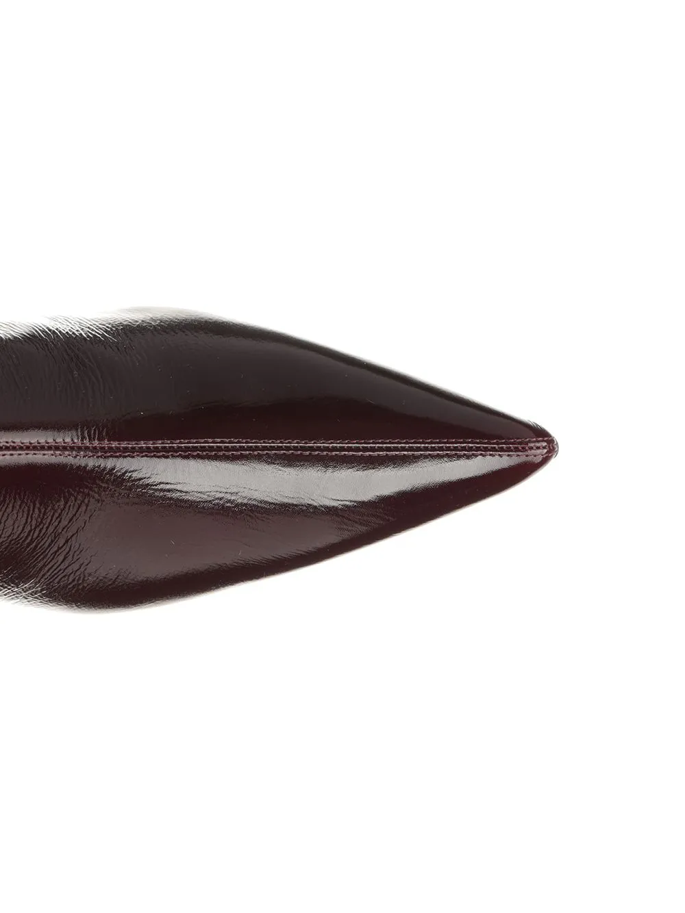 40Mm Pointed-Toe Patent Leather Boots