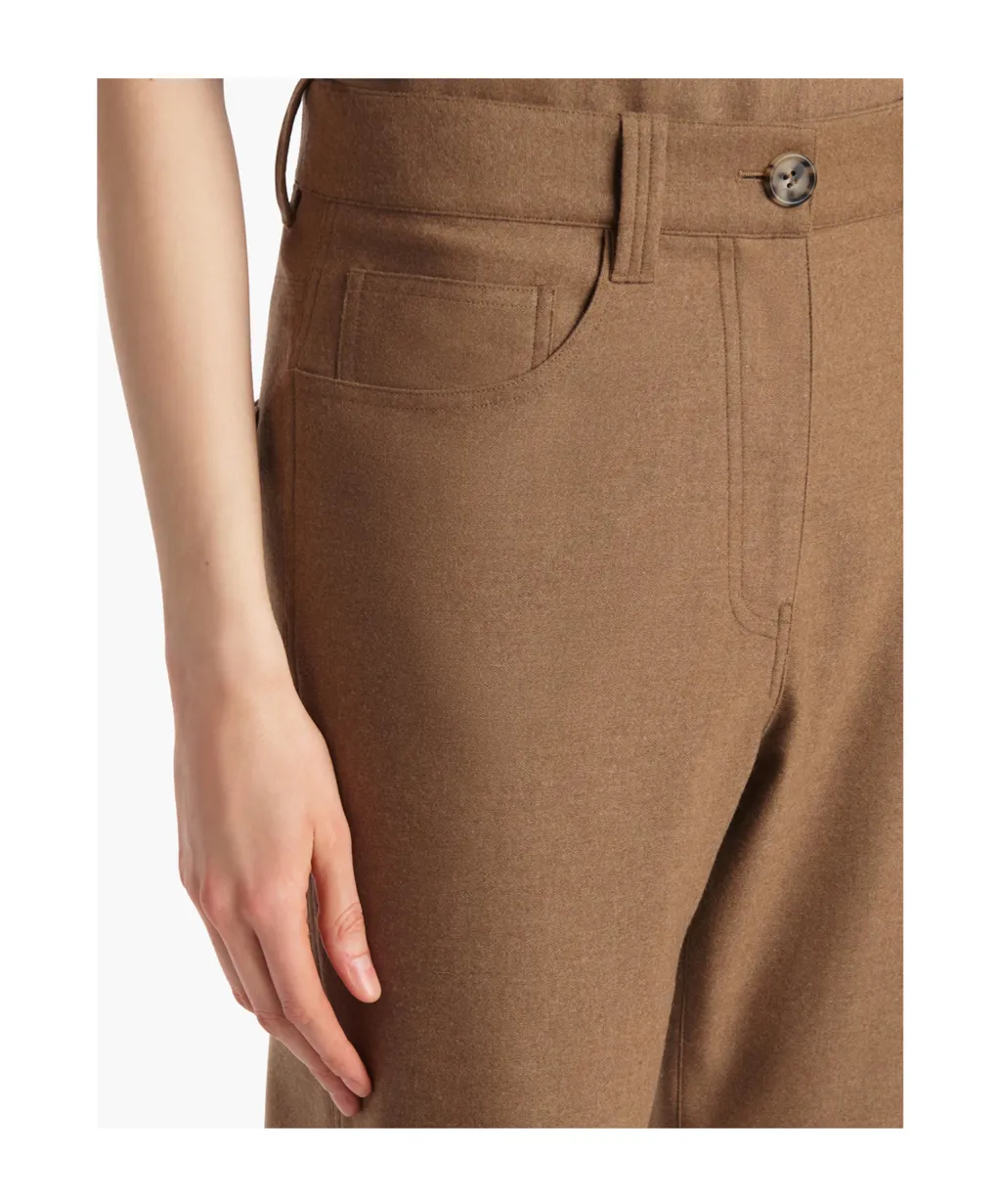 Straight-Leg Wool-Blend Trousers