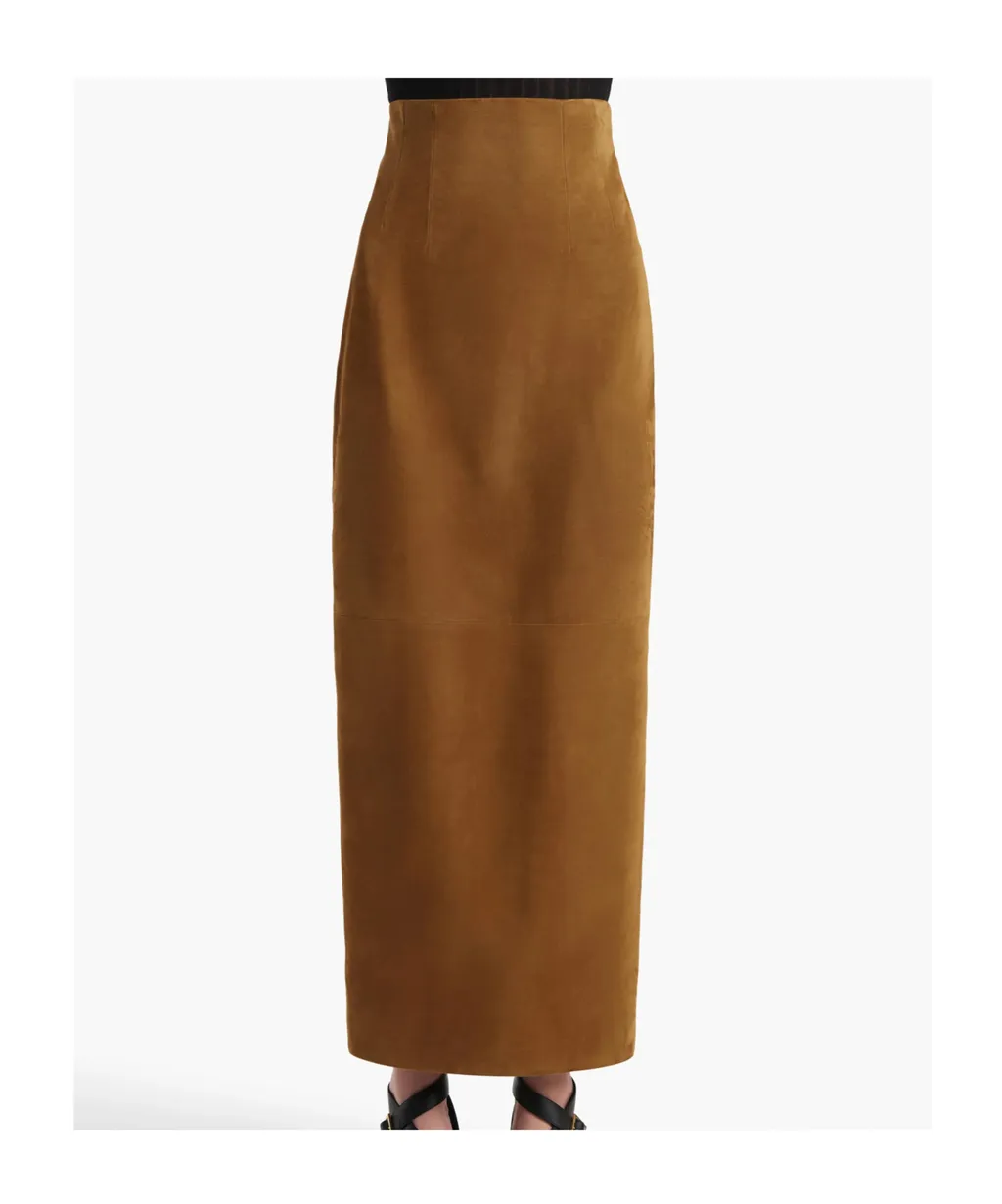 Suede Maxi Skirt