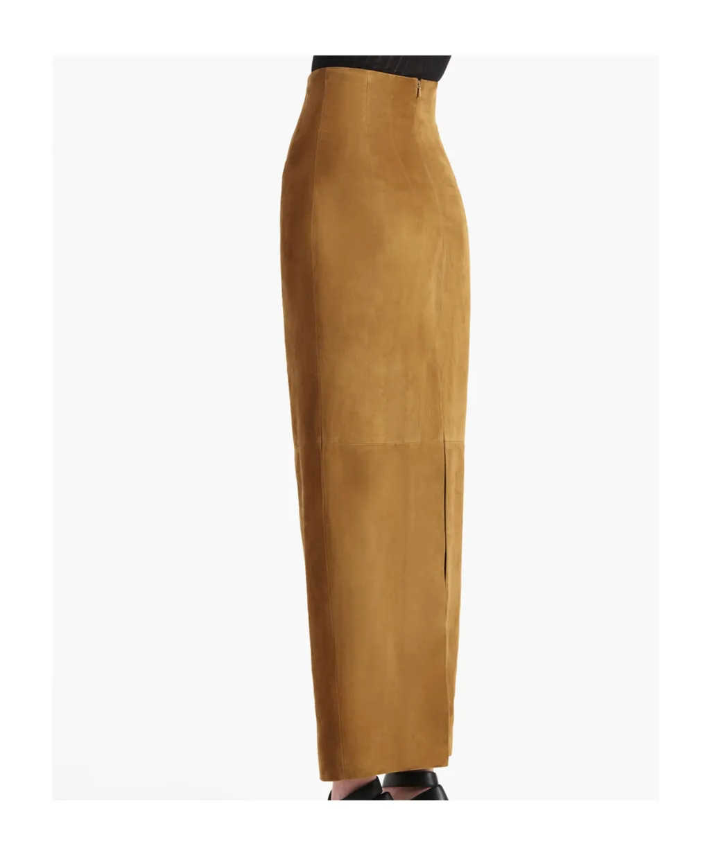 Suede Maxi Skirt