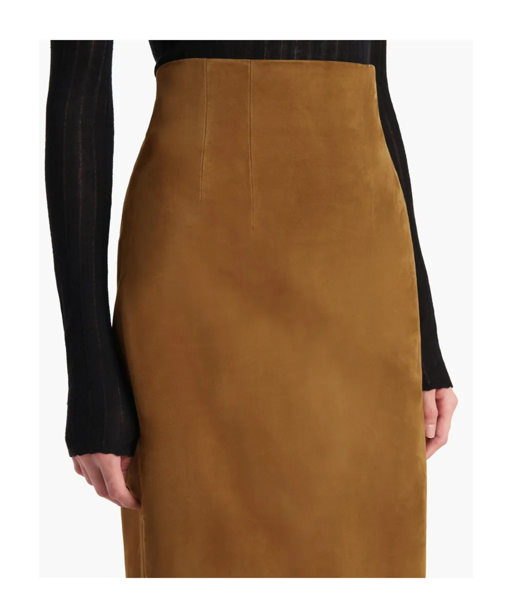 Suede Maxi Skirt