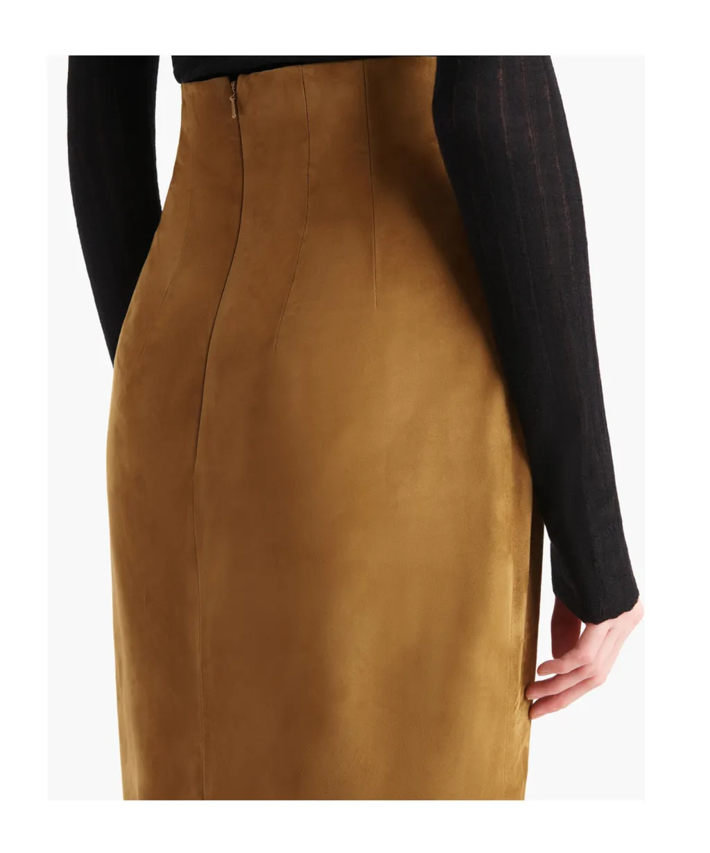Suede Maxi Skirt