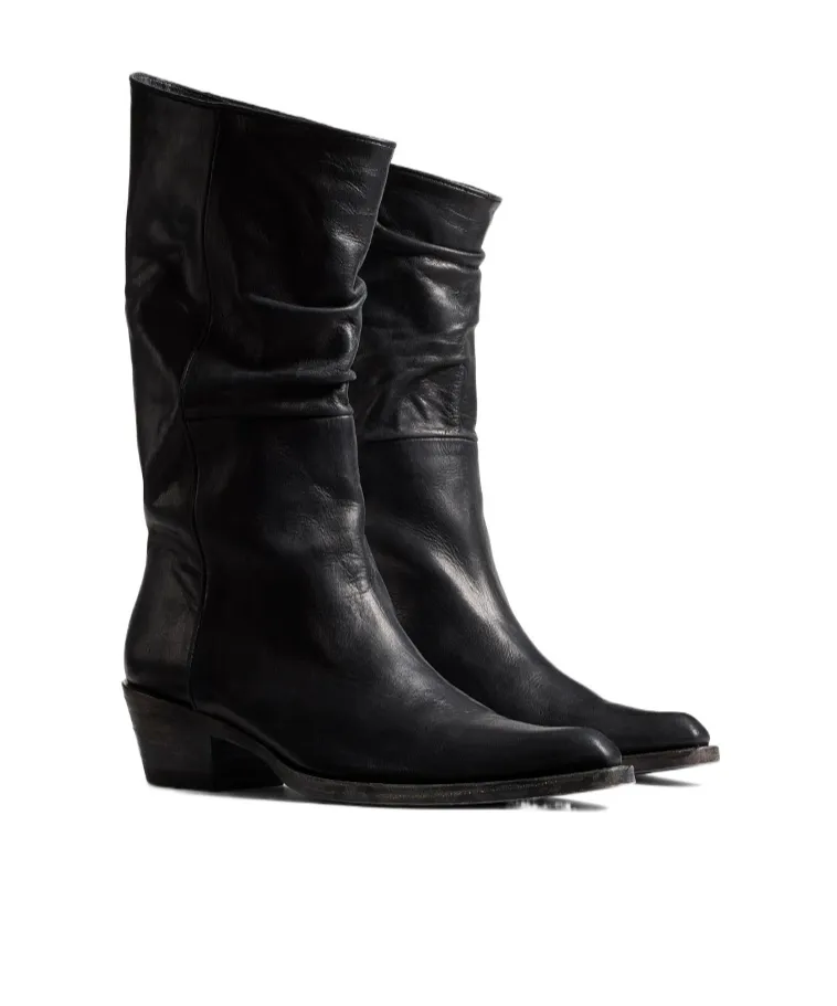 45Mm Leather Pointed-Toe Boots